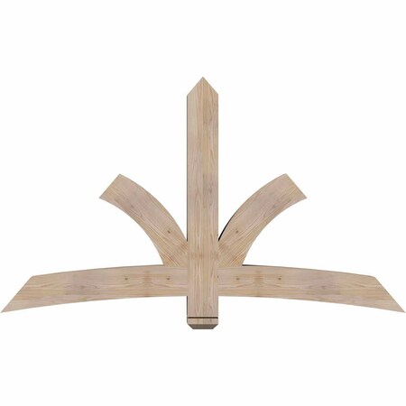 Ekena Millwork Davenport Smooth Timber Gable Bracket, Douglas Fir, 72"W x 42"H x 5 1/2"D x 5 1/2"F, 14/12 Pitch GBW072X42X0606DAV00SDF
